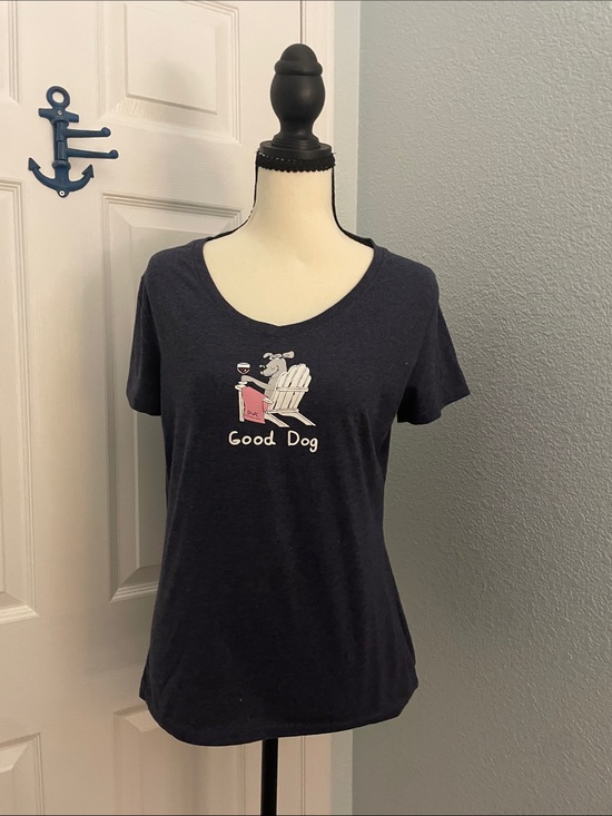 Hanes Tops - Hanes Black Short Sleeve Tee "Good Dog" Graphic